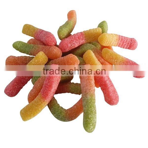 Worm shape sugar free gummy candies
