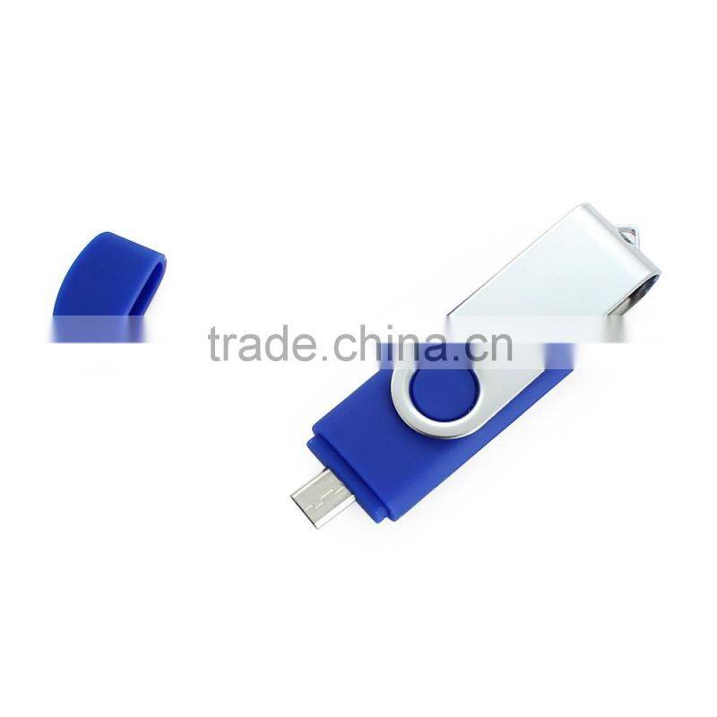 2017 style Logo printed swivel OTG usb flash drive 128gb 64gb 32gb 8gb