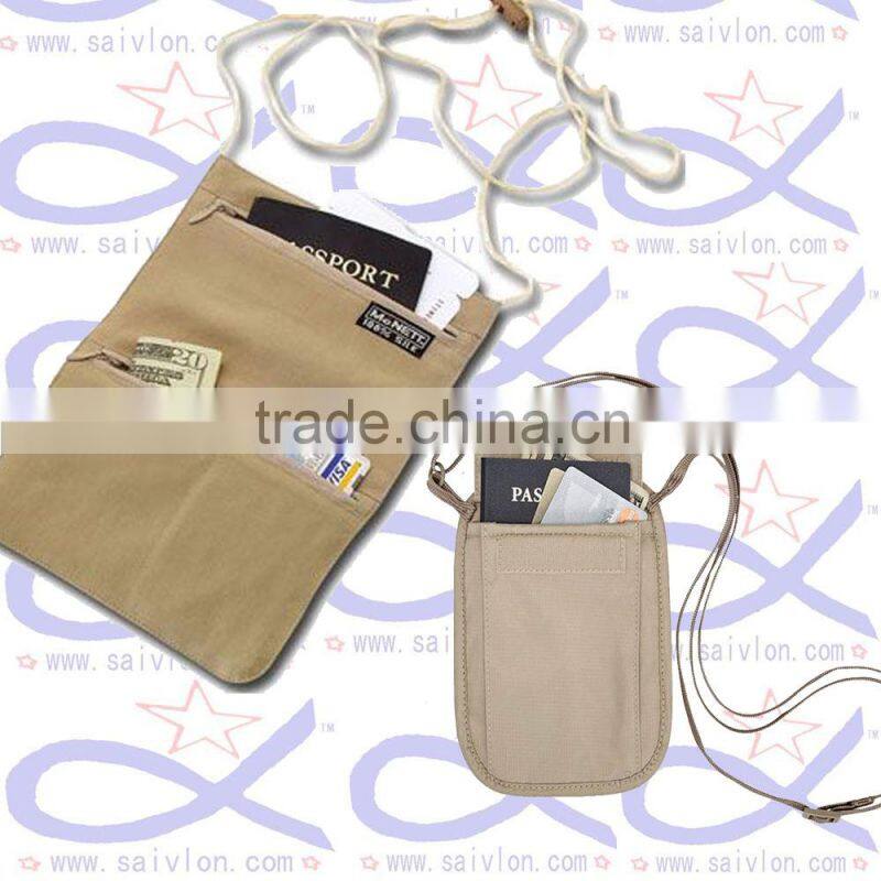 Customize Neck Strap pouch / Polyester zipper pouch