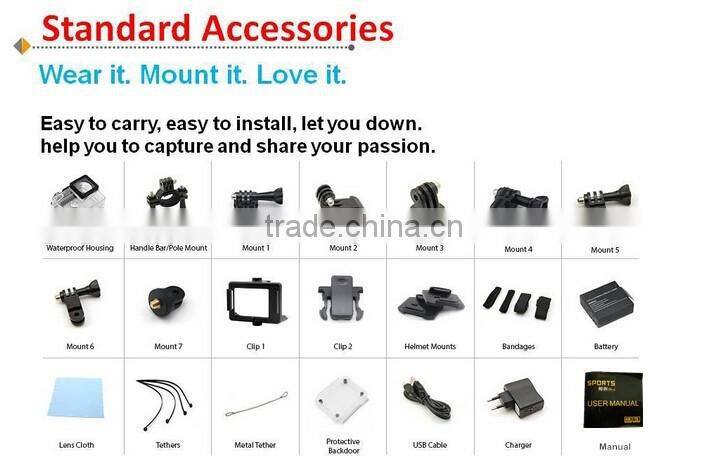 Ultra HD 4K 12MP Mini WiFi Camera 30m Waterproof Underwater Sports Action Camera