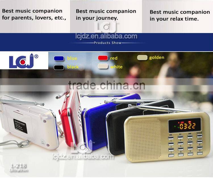 L-218 Hot sale MP3 FM radio player with mp3 player and speaker