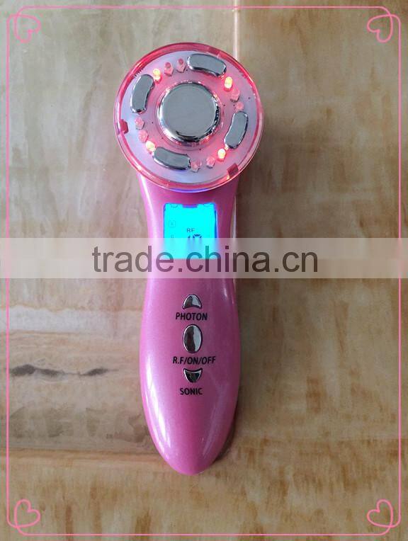 portable home use professional 3 in 1 ultrasonic led light skin lifting beauty equipment