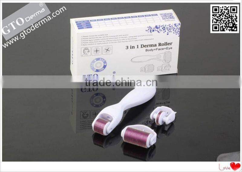 Titanium 3 in 1 derma roller for face dermaroller manufacturer price