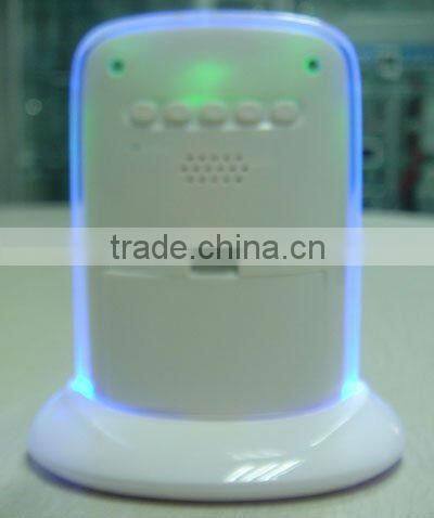 pushing panel seven color changing LED wake up digital table alarm clock
