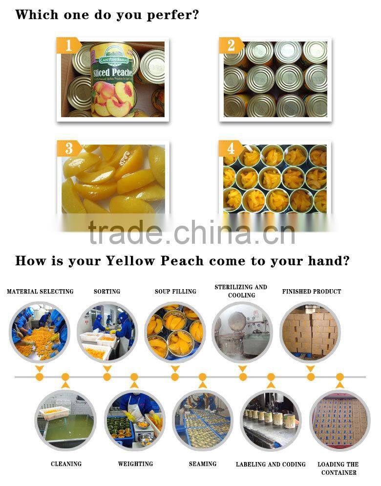 canned yellow peach sliced in syrup