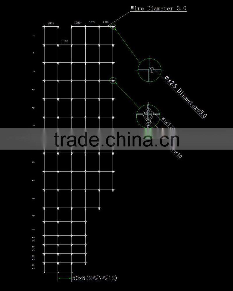 livestock field fence with high zinc coating