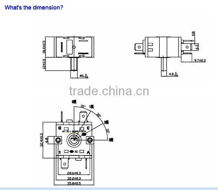 heater and oven rotary switch