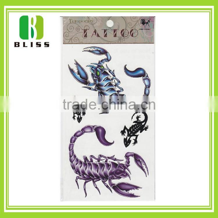 Free Samples OEM Wholesale fashion new colorful design skin safe adult body tattoo stickers