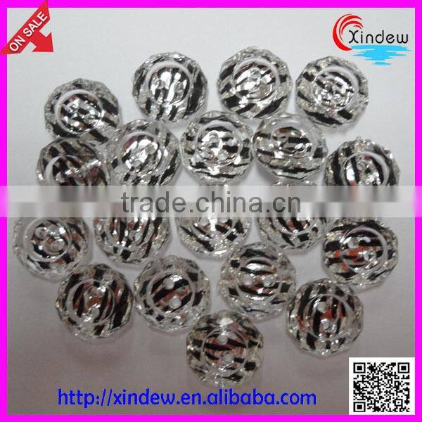 Fashion design leopard plating acrylic buttons/leopard buttons/plating buttons/two holes acrylic button