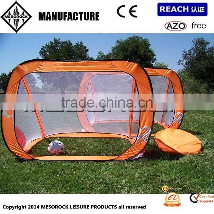 Two 6x4 Ft. Pop up Foldable Soccer Goals, Portable W/carry Case, Durable Pass Goal Football pair. Training Aid
