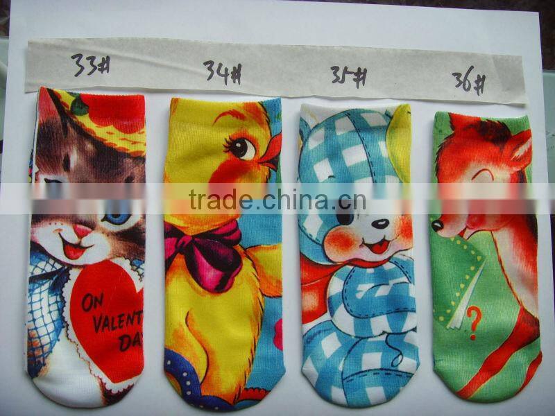 New 3D Printed Unisex Cute Low Cut Ankle Socks Multiple Colors Harajuku Style