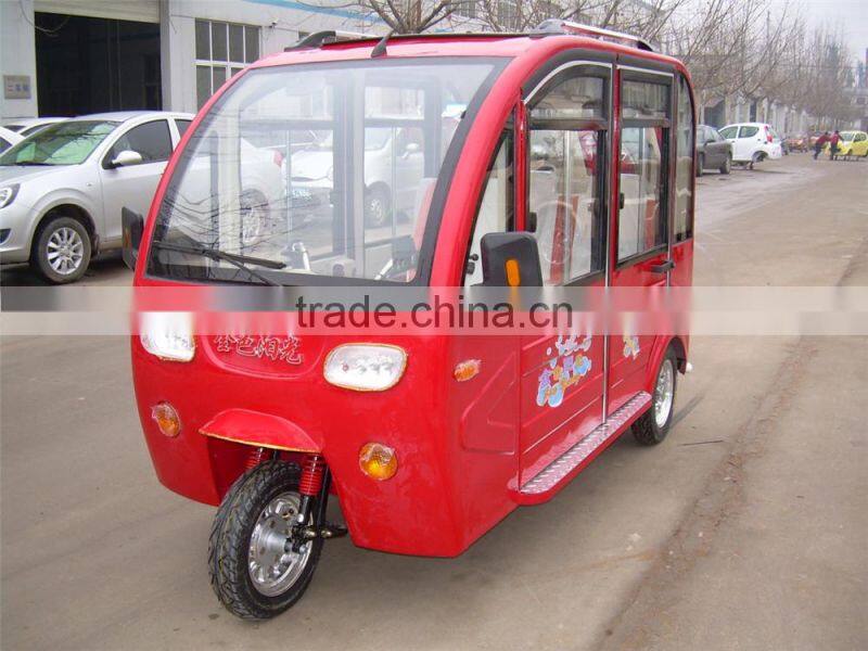 500W closed cabin cargo electric rickshaw tricycle with closed body