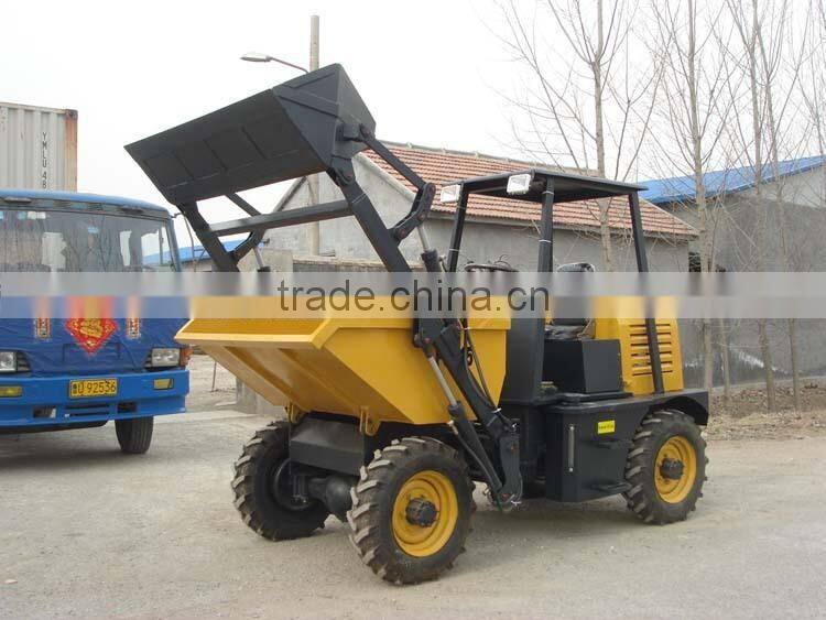 with sunshade or cabin, 1.5ton site dumper can be self loading with CE