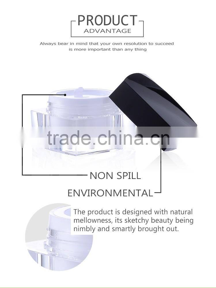 Beauty high quality empty luxury face cream white square cosmetic jar