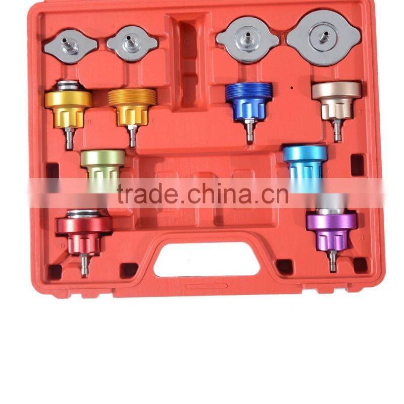 14Pcs Water Tank Leak Detector Cooling System Radiator Pressure Tester Kit