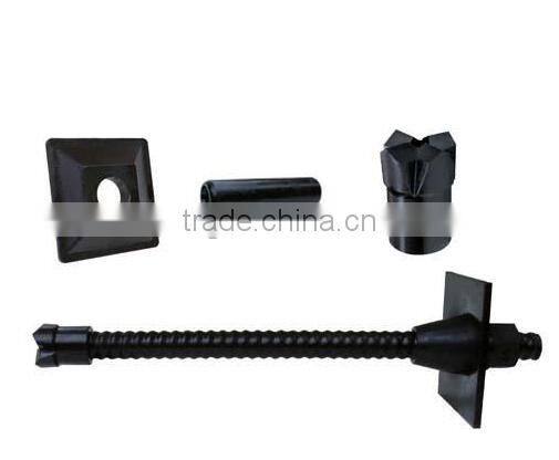 Self drilling metal mining rock grouting bolt