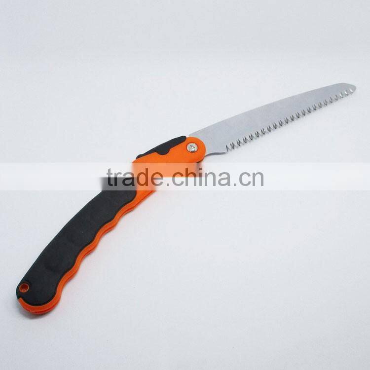 New style SK5 steel meterial blade folding hand saw pruning saws with PP+TPR plastic handle