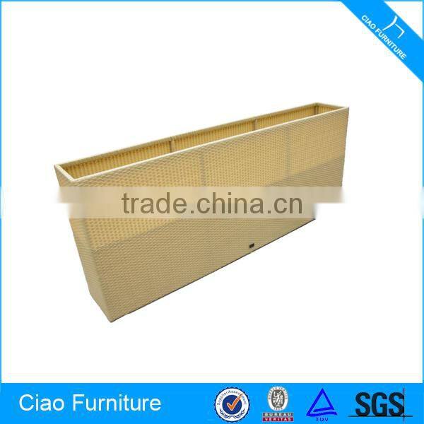 Retangular wicker large flower pot