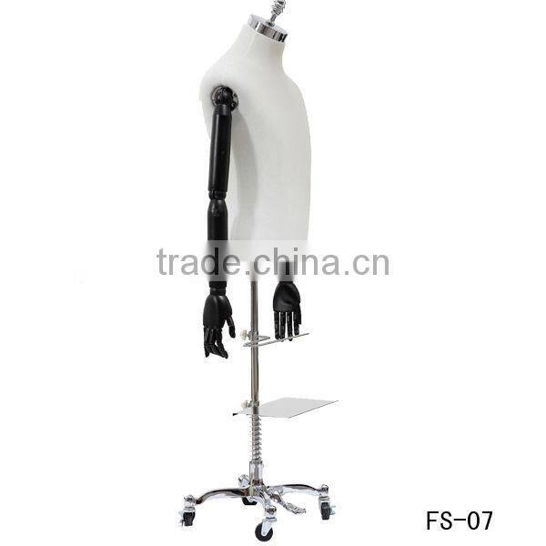 Half body torso male mannequins dressmaker mannequin,schaufensterpuppe holzarm