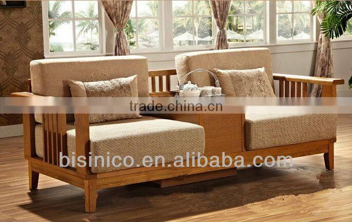 Morden Wooden Sofa With Love Seat Cushion,Full Solid Wood Sofa W Coffee Table,Comfortable Living Room Wood Frame Sofa Set