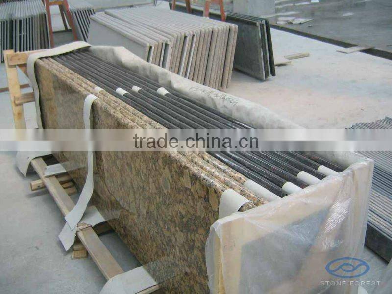 Yellow granite kitchen countertop