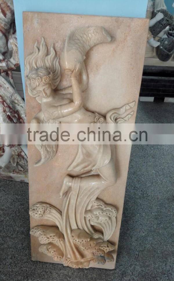 Indoor Decorative Marble Stone Wall Relief Sculpture