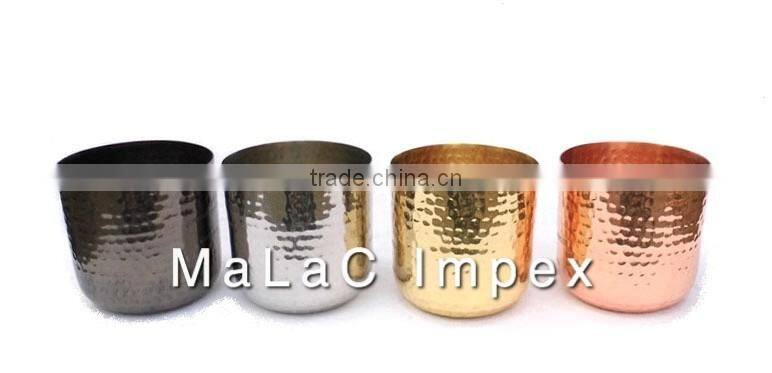 New design brand logo brass copper candle cup