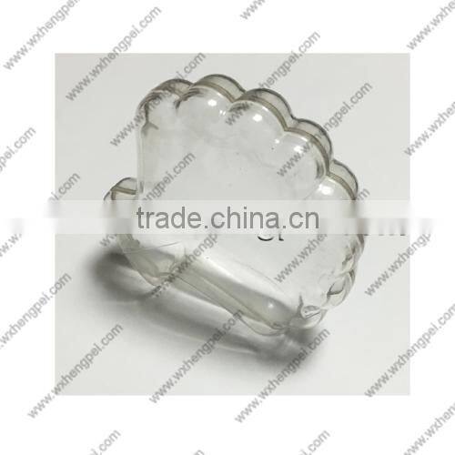 Cleverish portable cute transparent shell plastic storage jewelry wedding box kit