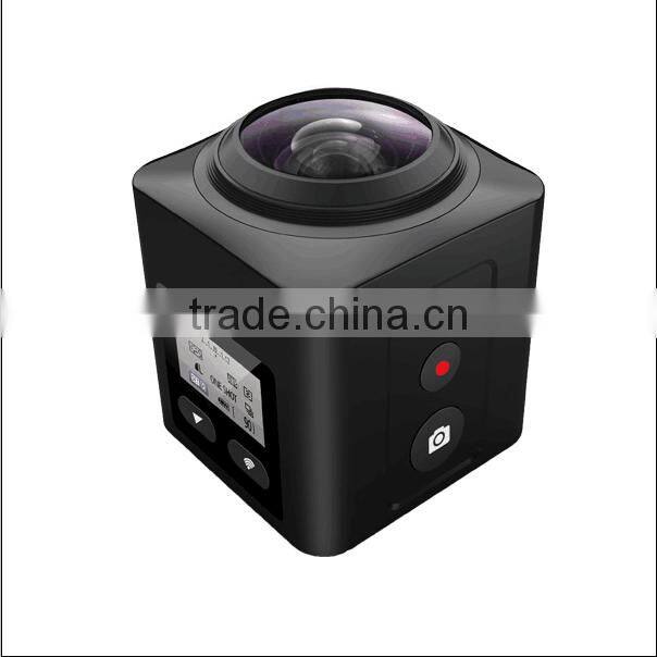 Newest Fashion 360 degree Full-Viewing sport dv camera 220 degree Fisheye Super wildangle Lens action camera