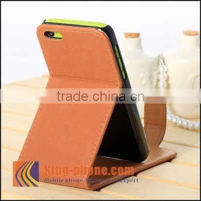 High Quality Custom Flip Leather Cell Phone Case Cover For iPhone 5S