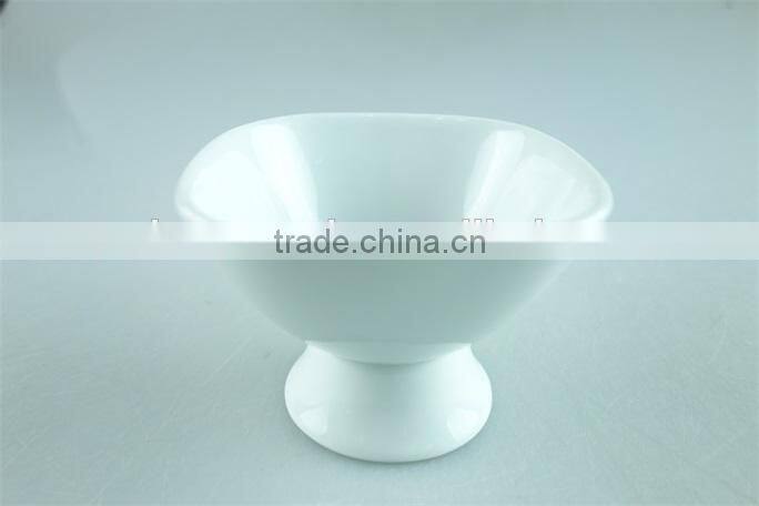 Wholesale white ceramic ice-cream cup for dessert use with cheap price