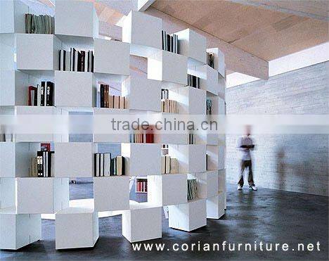 Corianfurniture Hi Macs made solid surface home bookcase