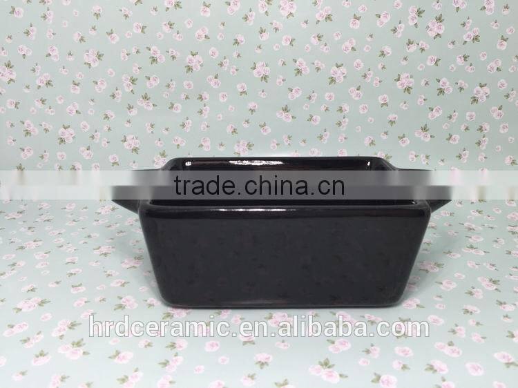 2015 stocked Cheap daily use colored square porcelain bakeware plate