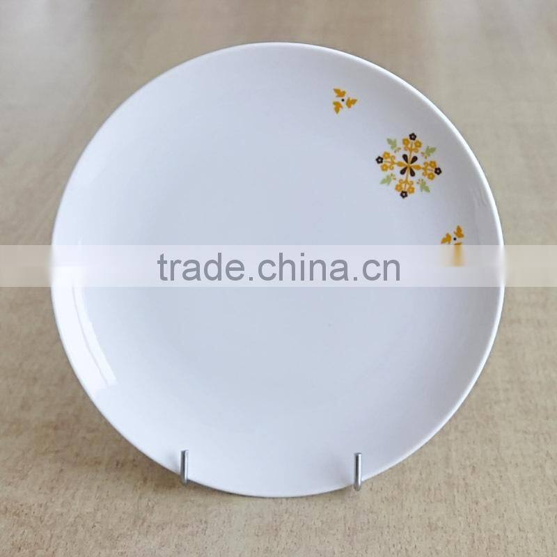 Round Shape Ceramic Plate with Pretty Decal Printing