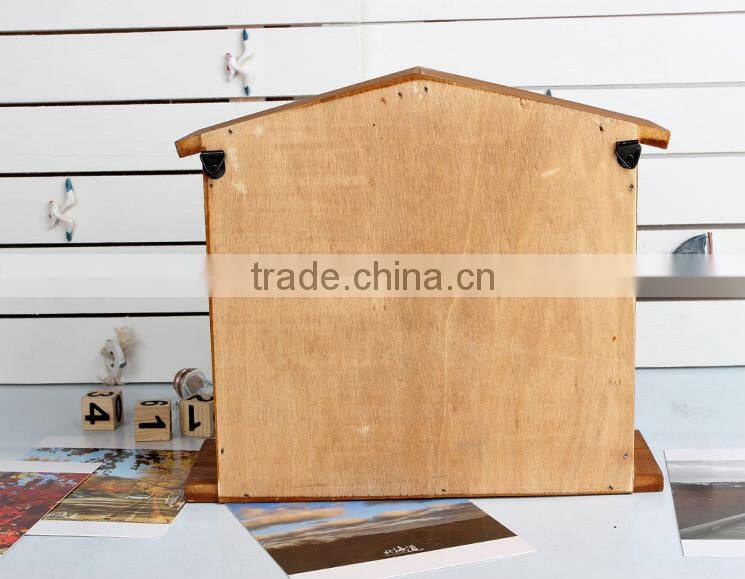 The wooden house hanging storage cabinet,Desktop storage box