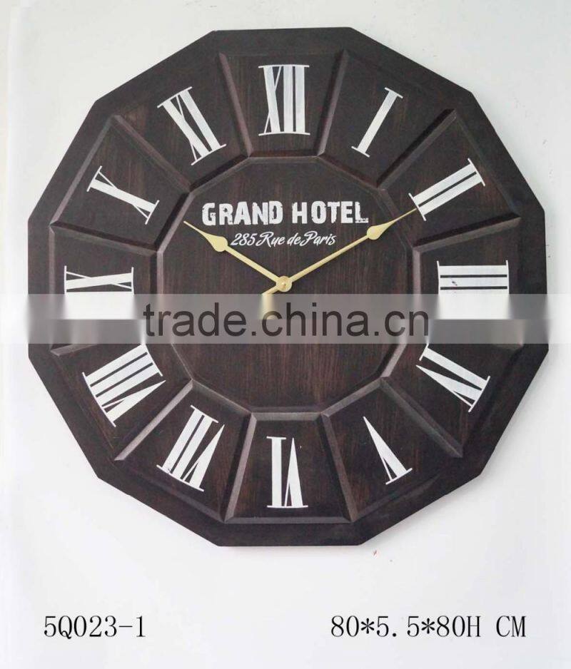 irregular 80"D antique black metal clock wall decorative