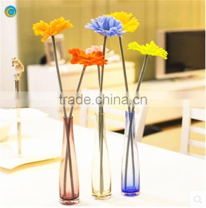 crystal glass vase for home decor in unique design