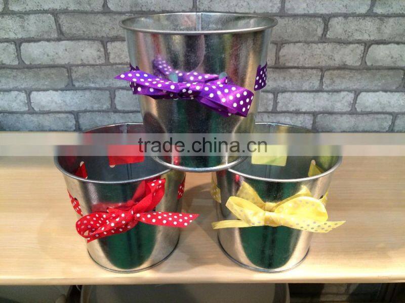 Multi-Colour Mini Metal Plain / Heart Wedding Party Christening Favour Gift Pails Tin Buckets