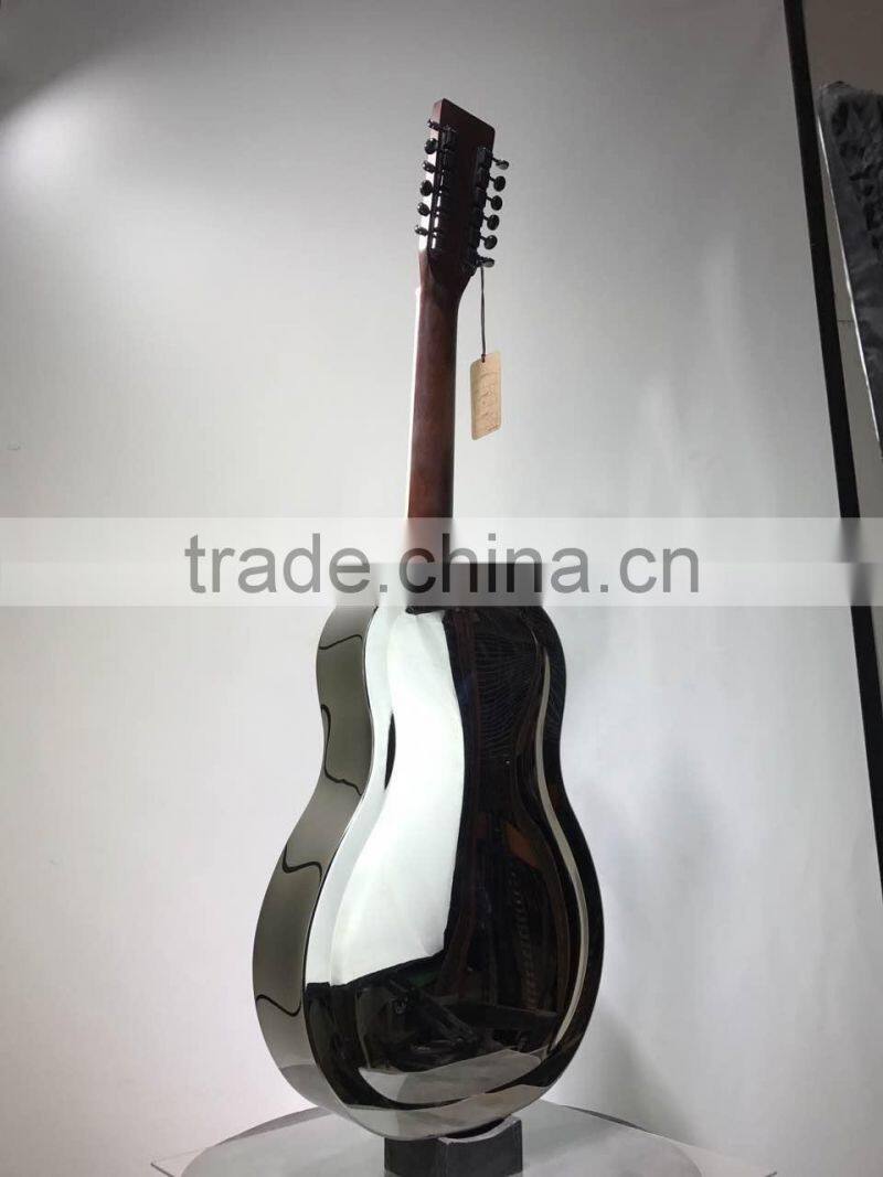 12 string tri-cone copper alloy resonator guitar