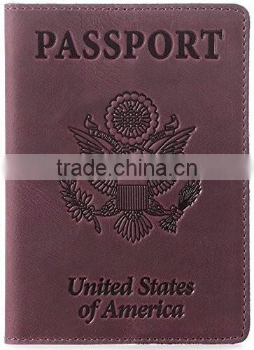 Leather Passport Cover - Holder - for Men & Women - Passport Case