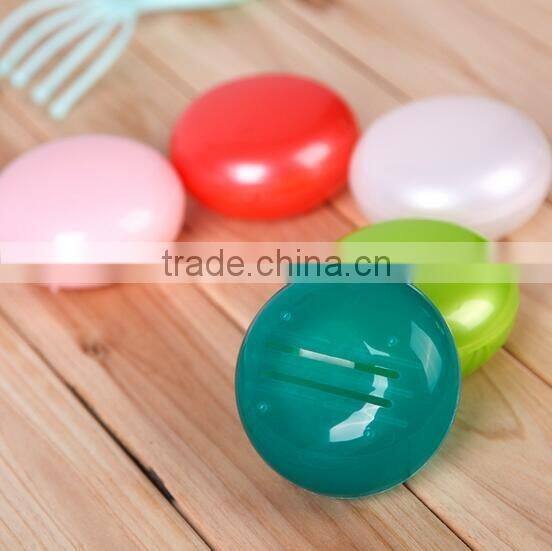 custom logo colorful round soap box plastic soap case soap box packaging