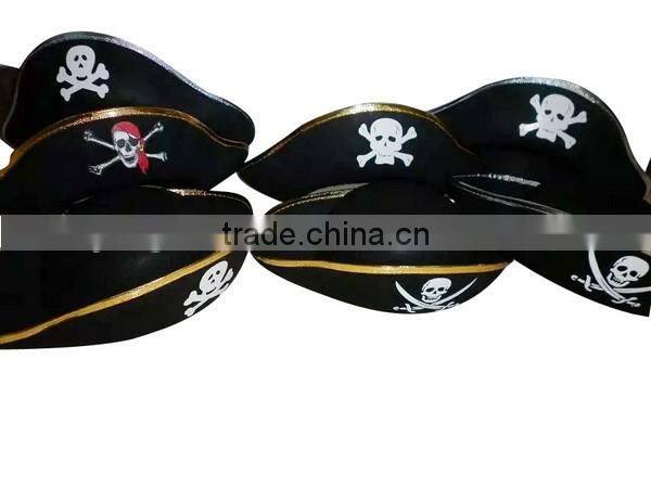 China suppliers custom wool felt pirate hat pattern wholesale for child adult cosplay party events promotional gifts