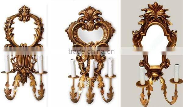 Factory wholesales wall mirror with candle holder