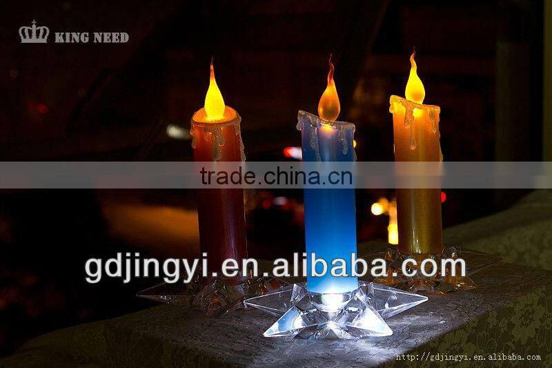 Acrylic wedding party led star base candle light christmas decoration gift