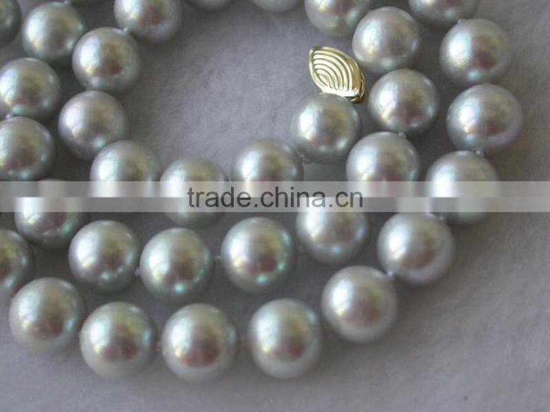 Latest Designs 6-7mm Grey Akoya Pearl Necklace