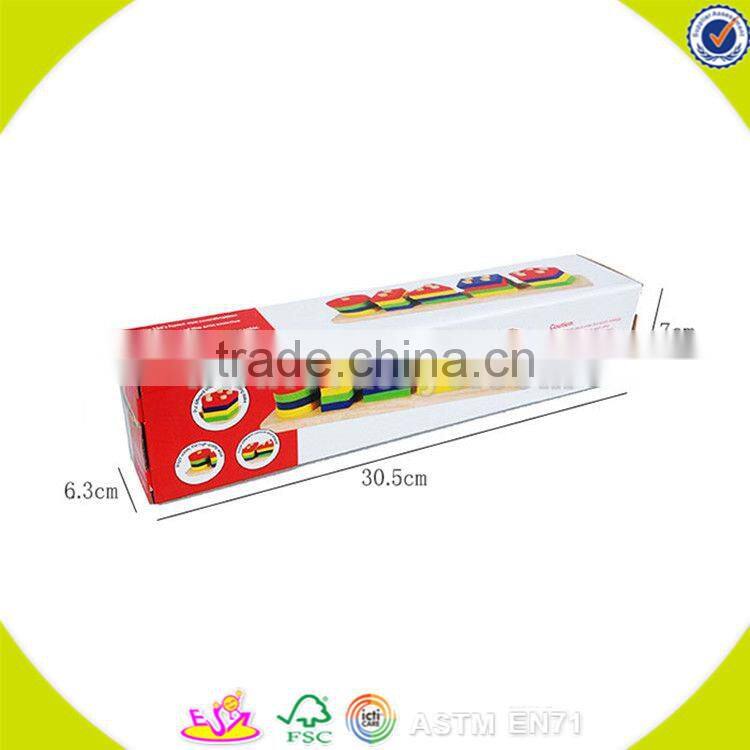 wholesale cheap kids wooden stacking sort blocks preschool shape sort blocks children wooden stacking classic game W13D112