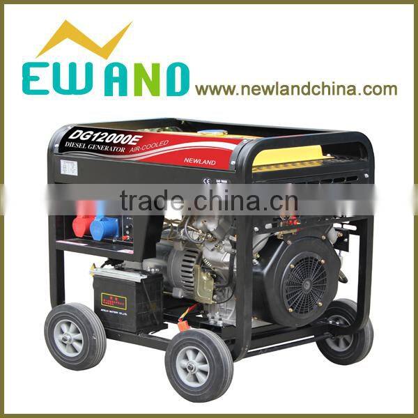 5kw diesel engine generator strong square frame with big 4 wheels generator manufacturer
