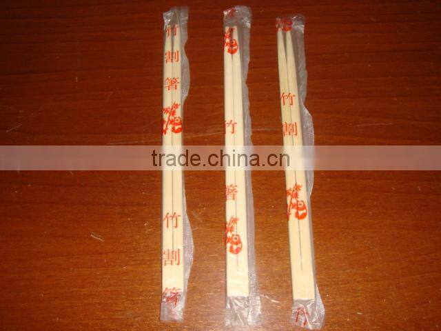 High-quality disposable plastic wrapped bamboo chopstick