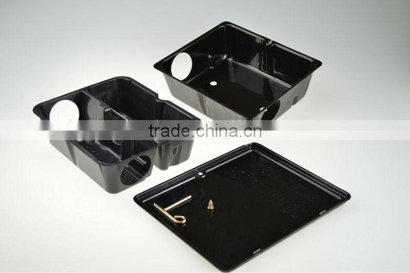 Galvanized Steel Tamper-Resistant Rodent Bait Station with Black Powder Coat SX-5011