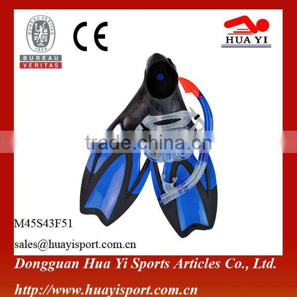 Multi size fins logo printed welcome fashion diving set
